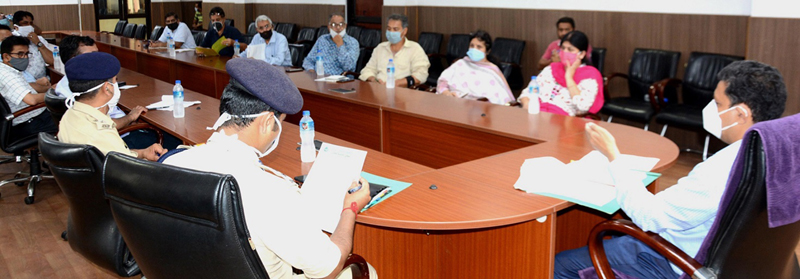 Div Com Sanjeev Verma chairing a meeting at Jammu on Monday. Div Com Sanjeev Verma chairing a meeting at Jammu on Monday.