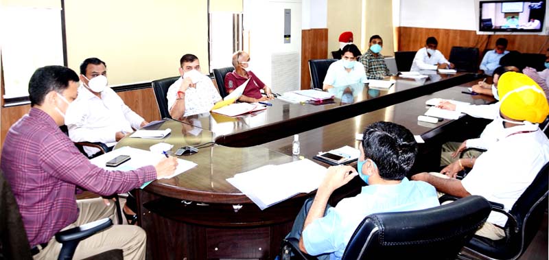 Divisional Commissioner Sanjeev Verma chairing a meeting at Jammu on Tuesday. Divisional Commissioner Sanjeev Verma chairing a meeting at Jammu on Tuesday.
