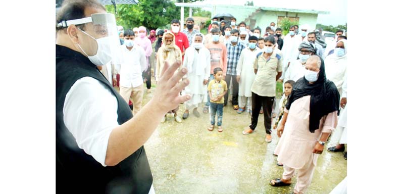 NC Provincial President Devender Singh Rana interacting with people. NC Provincial President Devender Singh Rana interacting with people.