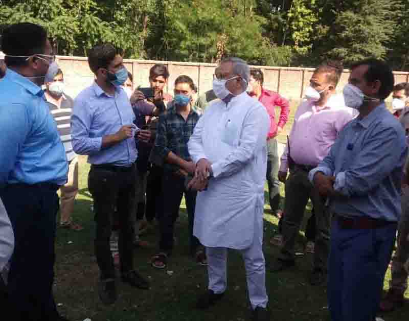 Advisor Farooq Khan interacting with officials on Wednesday. Advisor Farooq Khan interacting with officials on Wednesday.