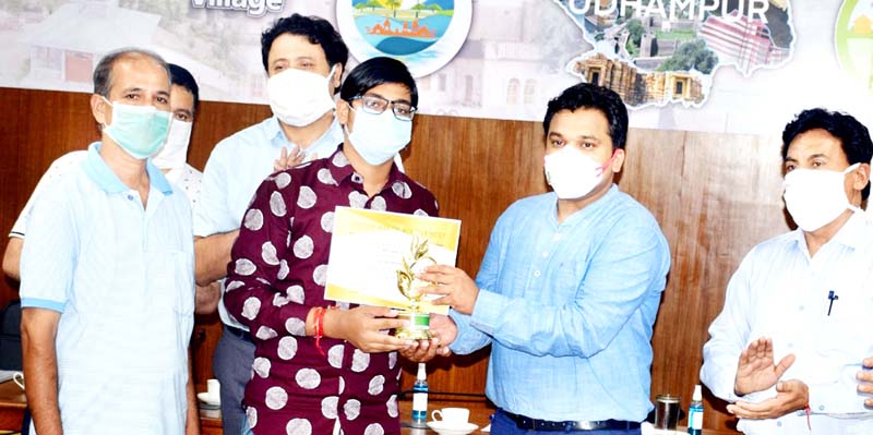 DC Udhampur Dr Piyush Singla enrolling school dropouts in Udhampur on Tuesday. DC Udhampur Dr Piyush Singla enrolling school dropouts in Udhampur on Tuesday.