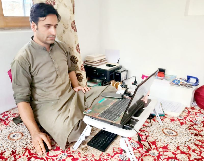 Teacher who developed Android app, website for Govt HSS Nambla Uri in North Kashmir Baramulla.-Excelsior/Aabid Nabi Teacher who developed Android app, website for Govt HSS Nambla Uri in North Kashmir Baramulla.-Excelsior/Aabid Nabi