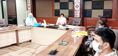 J&K Officers participating in VC with Union Secretary DPIIT. J&K Officers participating in VC with Union Secretary DPIIT.