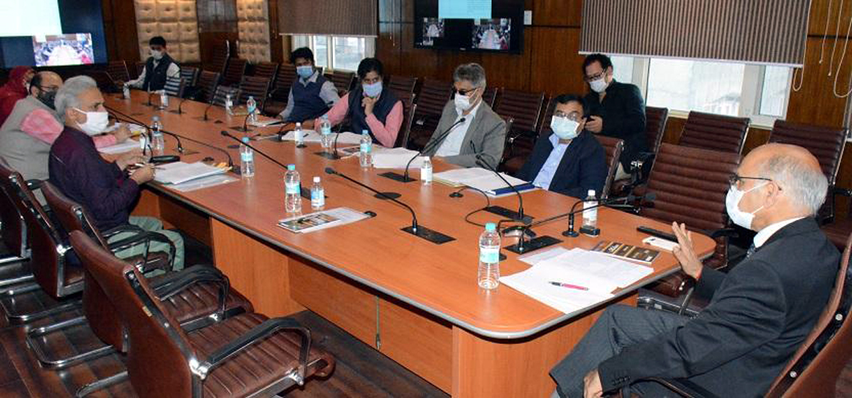 Advisor Sharma chairing a meeting on Friday. Advisor Sharma chairing a meeting on Friday.