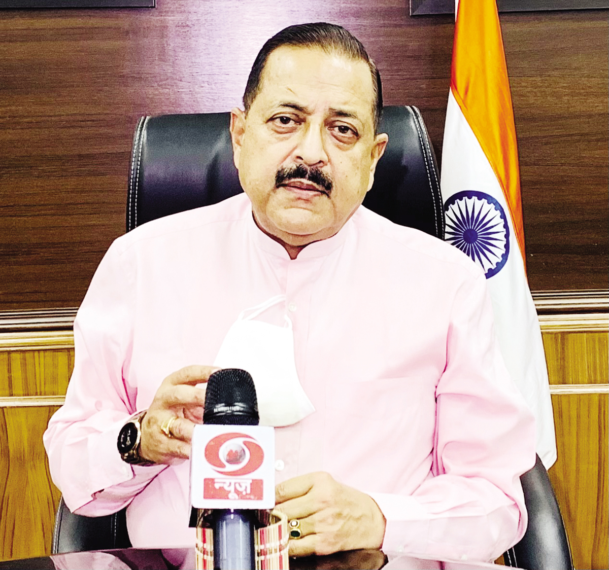 Union Minister Dr Jitendra Singh speaking to the media at New Delhi. Union Minister Dr Jitendra Singh speaking to the media at New Delhi.