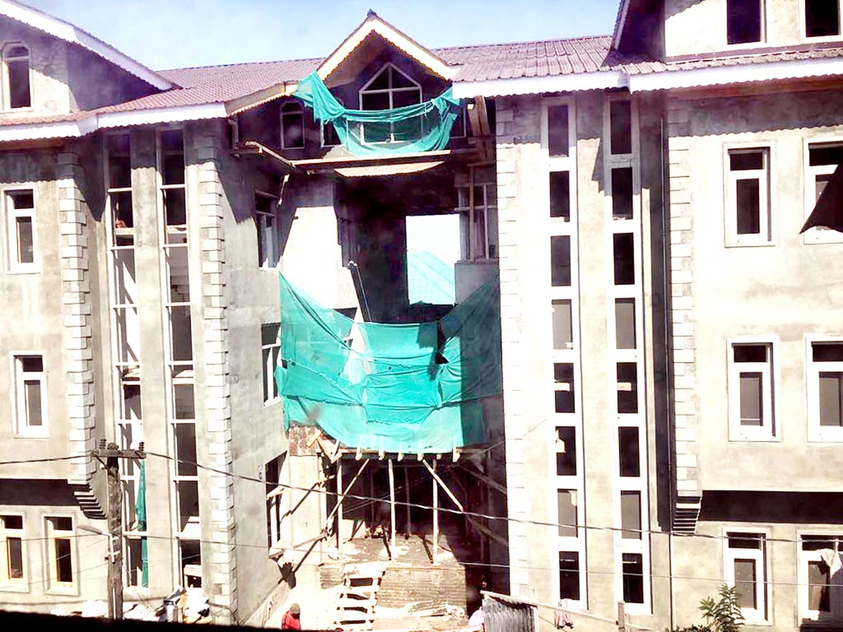 A Guest House being constructed illegally. A Guest House being constructed illegally.