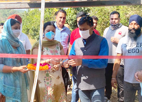 BJP general secretary, Vibodh Gupta inaugurating a transformer at village Narian in Rajouri on Thursday. BJP general secretary, Vibodh Gupta inaugurating a transformer at village Narian in Rajouri on Thursday.