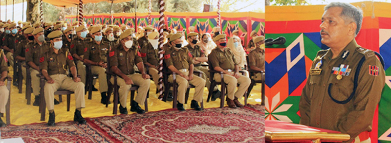 ADGP Armed AK Choudhary addressing officers and jawans during meeting. ADGP Armed AK Choudhary addressing officers and jawans during meeting.