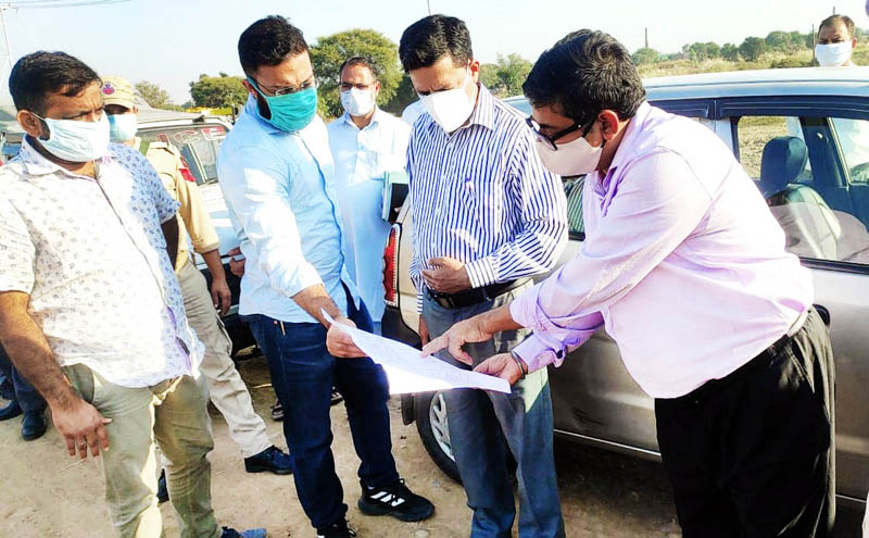 Div Com Jammu inspecting work on Ring Road Project. Div Com Jammu inspecting work on Ring Road Project.