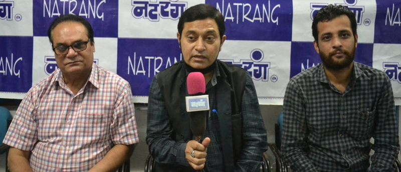 Natrang artist, Neeraj Sharma talking to media on Friday. Natrang artist, Neeraj Sharma talking to media on Friday.