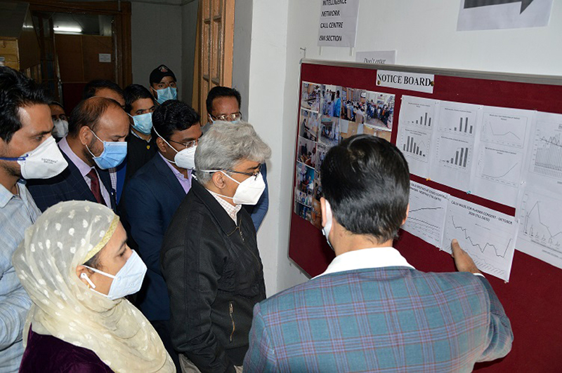 FC Health, Atal Dulloo during visit to DCCR, Kashmir on Friday. FC Health, Atal Dulloo during visit to DCCR, Kashmir on Friday.