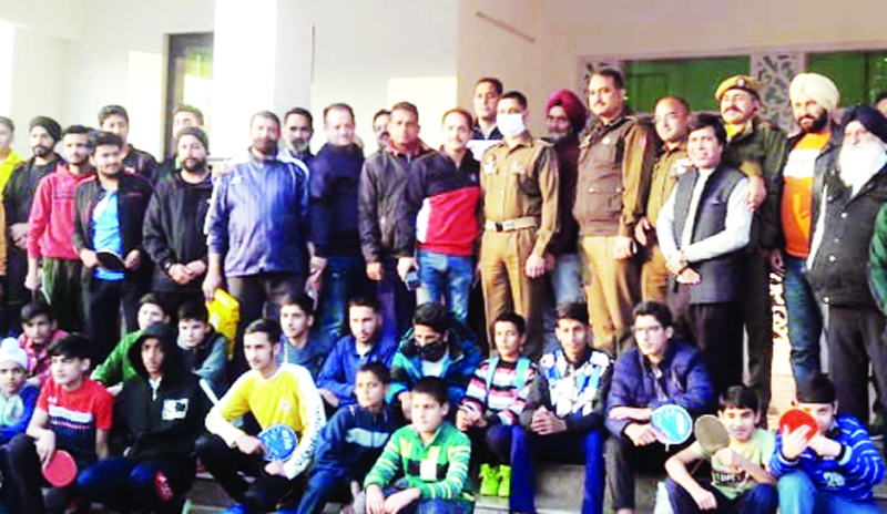 Dignitaries and players posing for a group photograph at Poonch. Dignitaries and players posing for a group photograph at Poonch.