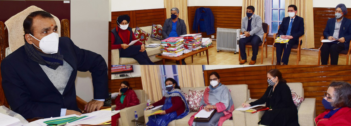 Principal Secretary to LG, Nitishwar Kumar chairing a meeting on Friday. Principal Secretary to LG, Nitishwar Kumar chairing a meeting on Friday.