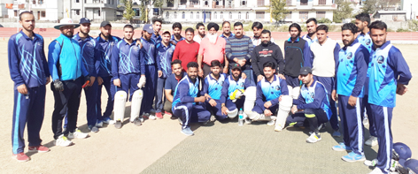 Dignitaries and players posing for a group photograph after the match at Poonch. Dignitaries and players posing for a group photograph after the match at Poonch.