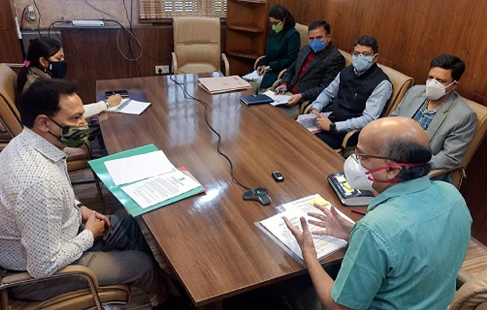 Chief Secretary BVR Subrahmanyam chairing a meeting on Friday. Chief Secretary BVR Subrahmanyam chairing a meeting on Friday.