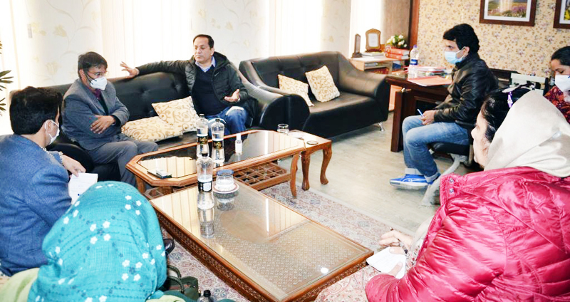 Principal Secretary SWD Bipal Pathak chairing a meeting on Tuesday. Principal Secretary SWD Bipal Pathak chairing a meeting on Tuesday.