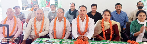 Newly elected team of Megh Sudhar Sabha posing for a group photograph. Newly elected team of Megh Sudhar Sabha posing for a group photograph.