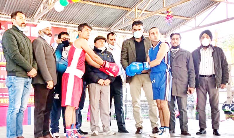 Chief guest declaring open Boxing Championship at Jammu. Chief guest declaring open Boxing Championship at Jammu.