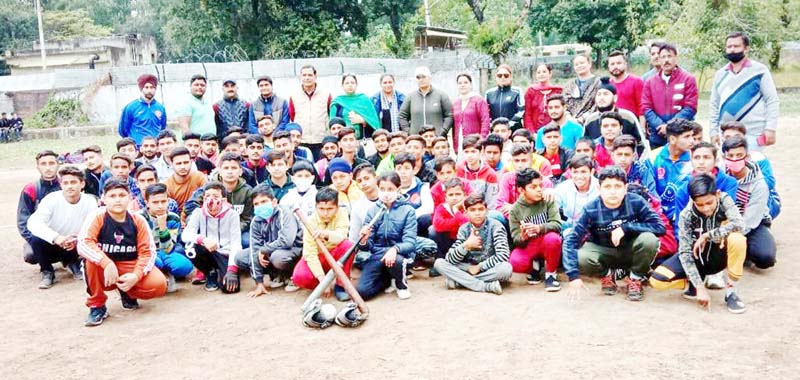 Selected players posing for a group photograph at Jammu. Selected players posing for a group photograph at Jammu.