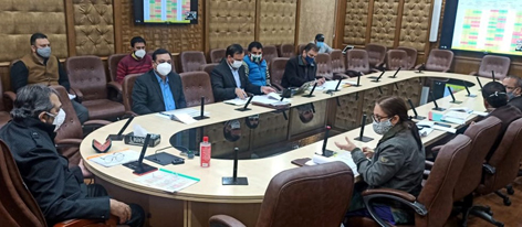 Advisor Baseer Khan chairing a meeting at Jammu on Tuesday. Advisor Baseer Khan chairing a meeting at Jammu on Tuesday.