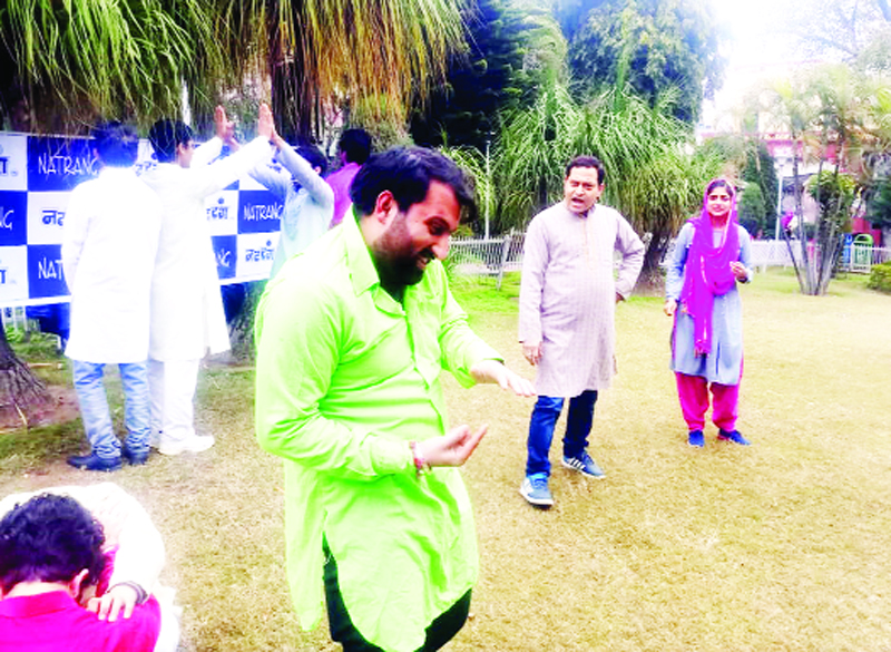 A scene from the play ‘AAG’ staged by Natrang at Jammu on Sunday. A scene from the play ‘AAG’ staged by Natrang at Jammu on Sunday.