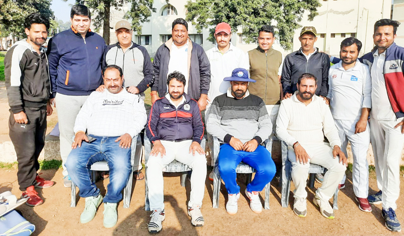 Winning team posing for a group photograph at KC Sports Club Jammu. Winning team posing for a group photograph at KC Sports Club Jammu.