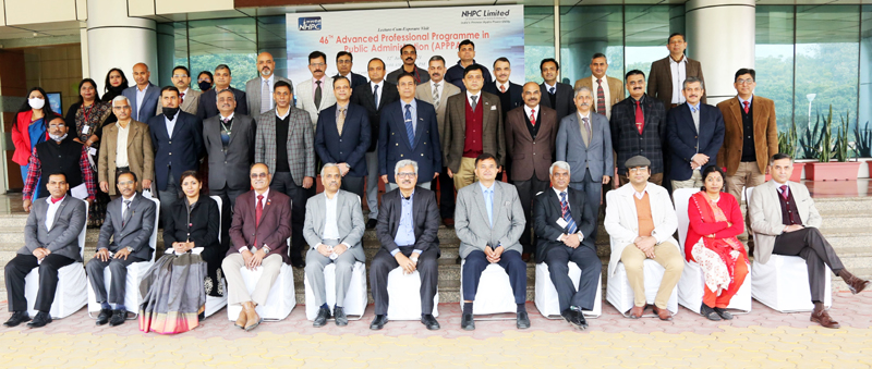 A.K. Singh, CMD, NHPC along with Y.K. Chaubey, Director (Technical), R.P. Goyal, Director (Finance) and Avinash Kumar, Executive Director (HRD) with participants of ‘46th Advanced Professional Programme in Public Administration’ at Faridabad, Haryana on Tuesday. A.K. Singh, CMD, NHPC along with Y.K. Chaubey, Director (Technical), R.P. Goyal, Director (Finance) and Avinash Kumar, Executive Director (HRD) with participants of ‘46th Advanced Professional Programme in Public Administration’ at Faridabad, Haryana on Tuesday.
