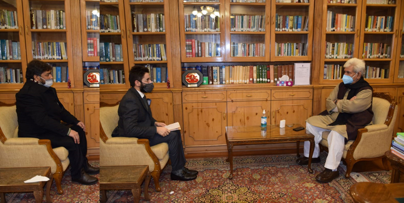 Lt Governor Manoj Sinha meeting Political activists on Thursday. Lt Governor Manoj Sinha meeting Political activists on Thursday.
