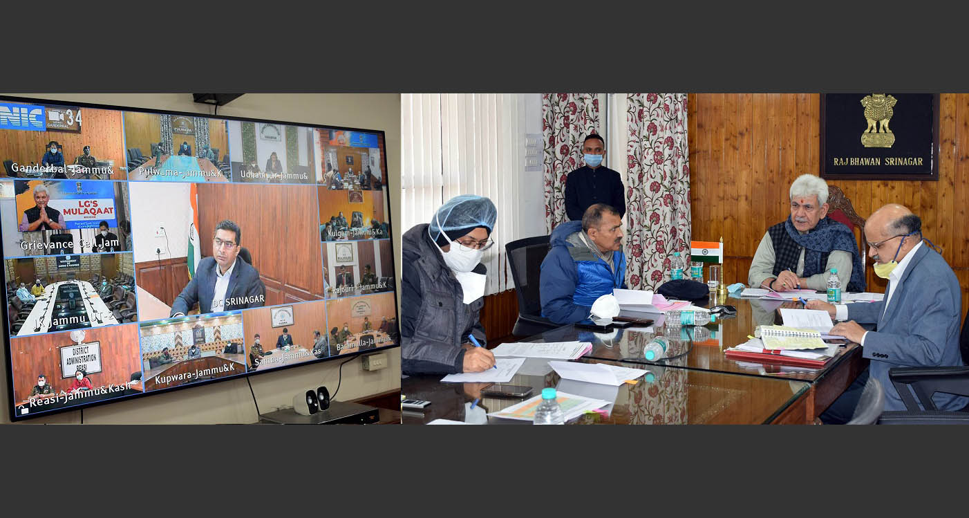 Lt Governor Manoj Sinha holding 5th round of LG Mulaqaat Live Public Grievance Hearing at Srinagar (1)