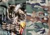 Arms and explosives recovered in Mahore, Reasi (left) and Balakote, Poonch (right) on Friday. -Excelsior pics by Romesh Mengi & Rahi Kapoor