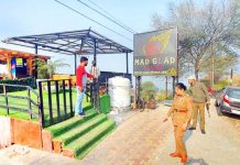 A restaurant sealed by district administration Jammu on Saturday.