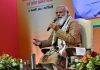 Prime Minister Narendra Modi addressing a meeting of BJP office bearers in New Delhi on Sunday.
