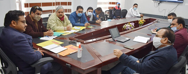 DC Udhampur Dr Piyush Singla chairing meeting on Tuesday. DC Udhampur Dr Piyush Singla chairing meeting on Tuesday.