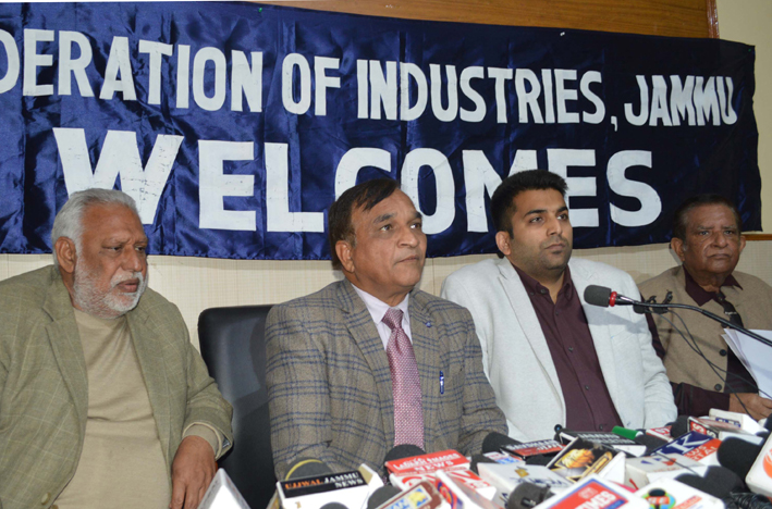 FoIJ chairman Lalit Mahajan addressing press conference in Jammu on Monday. -Excelsior/Rakesh FoIJ chairman Lalit Mahajan addressing press conference in Jammu on Monday. -Excelsior/Rakesh