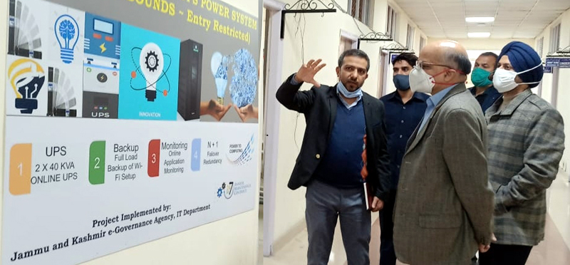 Chief Secretary during inauguration of high-tech Wi-Fi network at Civil Sectt Jammu. Chief Secretary during inauguration of high-tech Wi-Fi network at Civil Sectt Jammu.