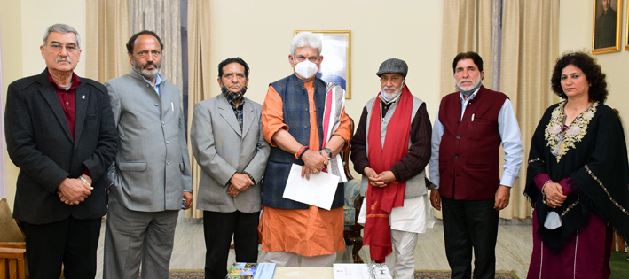 JKNPP delegation with Lt Governor. JKNPP delegation with Lt Governor.