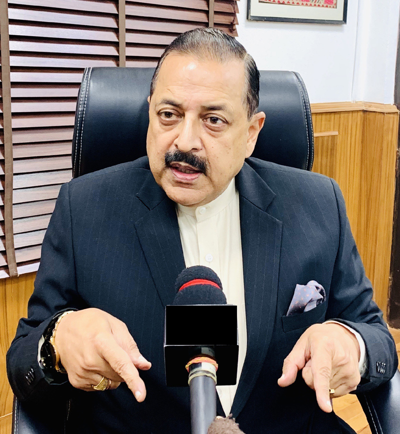 Union Minister Dr Jitendra Singh briefing the media, at New Delhi. Union Minister Dr Jitendra Singh briefing the media, at New Delhi.