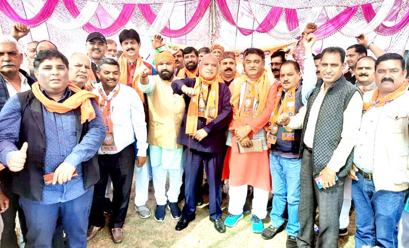 Bharat Bhushan, DDC Chairman Jammu at a meeting at Bawa Talab on Sunday. Bharat Bhushan, DDC Chairman Jammu at a meeting at Bawa Talab on Sunday.