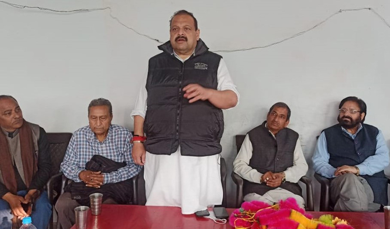 NC Provincial President Devender Singh Rana addressing office bearers of party at Kathua. NC Provincial President Devender Singh Rana addressing office bearers of party at Kathua.