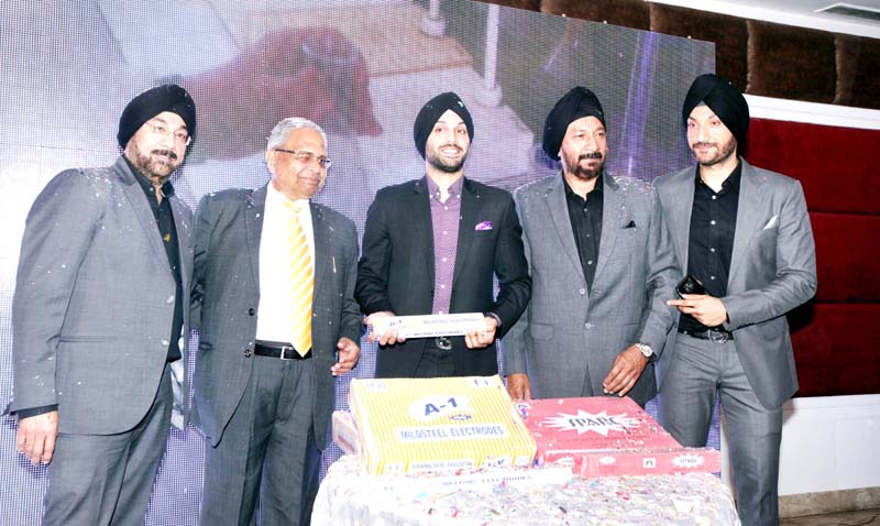 Dignitaries launching products of Nayyar Electrodes Private Limited at Jammu on Sunday. -Excelsior/Rakesh Dignitaries launching products of Nayyar Electrodes Private Limited at Jammu on Sunday. -Excelsior/Rakesh