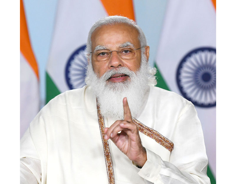 The Prime Minister, Narendra Modi addressing the Convocation Ceremony of Visva-Bharati University through video conferencing, in New Delhi on Friday. The Prime Minister, Narendra Modi addressing the Convocation Ceremony of Visva-Bharati University through video conferencing, in New Delhi on Friday.