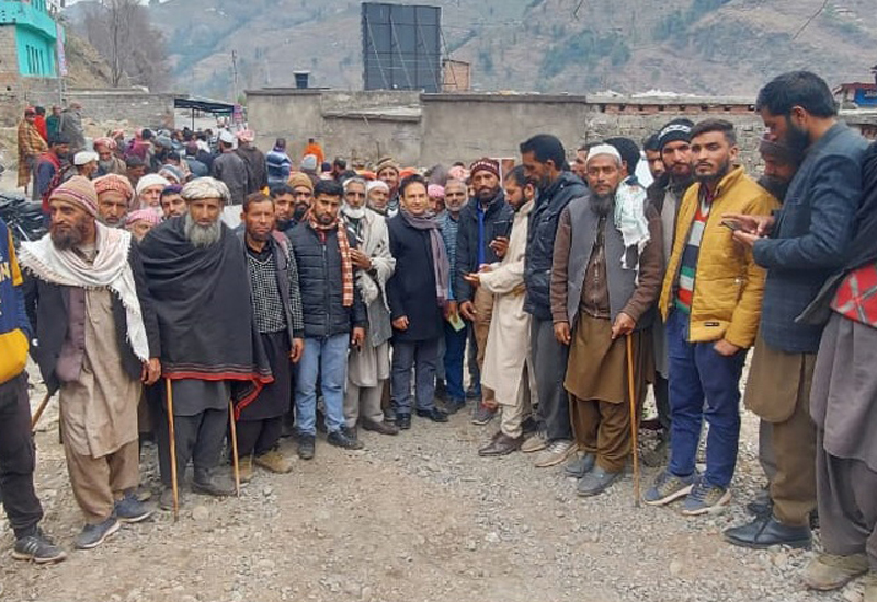 Tribal Researcher, Dr. Javaid Rahi during a programme to aware Gujjar-Bakerwal community members. Tribal Researcher, Dr. Javaid Rahi during a programme to aware Gujjar-Bakerwal community members.