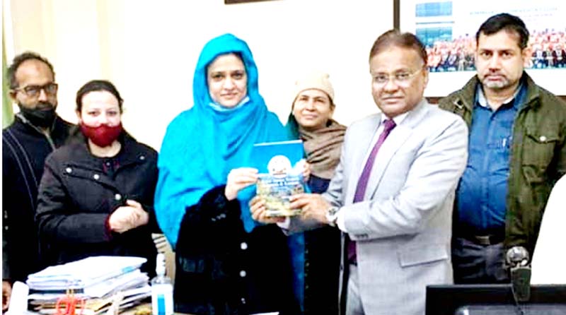 Dr Shabana Shabnam’s book being released at Jamia Millia Islamia University in New Delhi on Tuesday. Dr Shabana Shabnam’s book being released at Jamia Millia Islamia University in New Delhi on Tuesday.