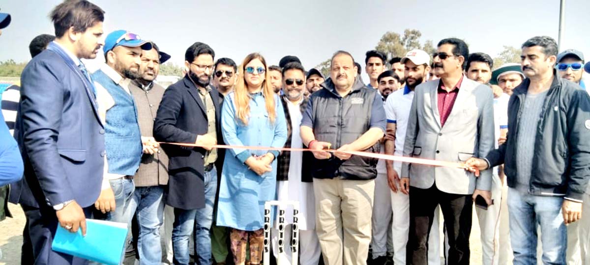 National Conference Provincial President Devender Singh Rana inaugurating Rural Youth Pemier League Cricket Tournament at Jammu. National Conference Provincial President Devender Singh Rana inaugurating Rural Youth Pemier League Cricket Tournament at Jammu.