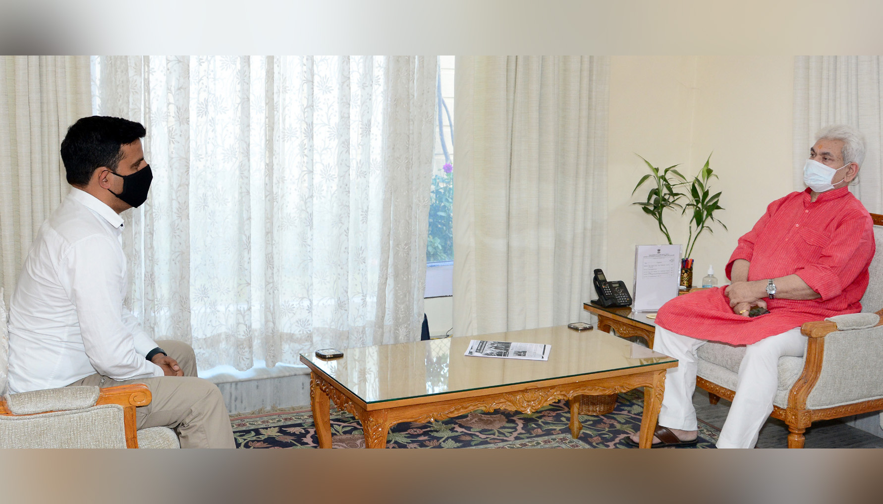 LT GOVERNOR MEETING SH ARUN MALHOTRA, INTERNATIONAL SOCCER PLAYER