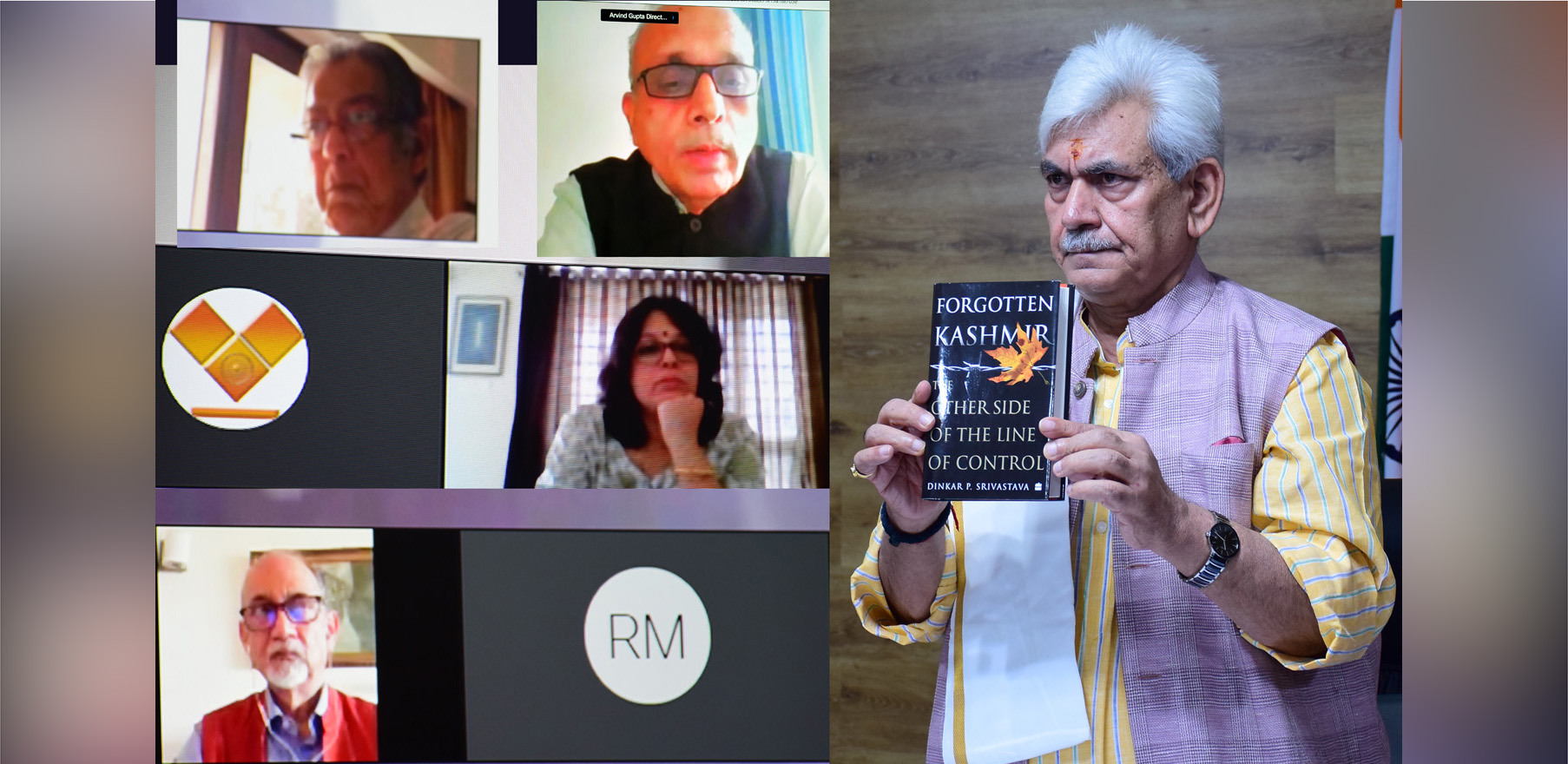 Lt Governor Manoj Sinha releases D.P Srivastava’s “Forgotten Kashmir”