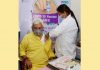 Lieutenant Governor Manoj Sinha getting COVID vaccine in the GMC Jammu on Thursday.