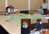 Lieutenant Governor Manoj Sinha chairing the Administrative Council meeting on Monday.