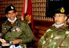 IGP Kashmir Vijay Kumar addressing a press conference in Srinagar on Monday. -Excelsior/Shakeel
