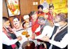 BJP national general secretary, Tarun Chug lighting a lamp as party’s two-day meet begins at Katra on Saturday. -Excelsior/Romesh Mengi